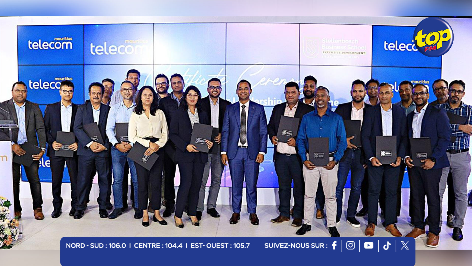 The managerial cadres who received their certificates The managerial cadres who received their certificates