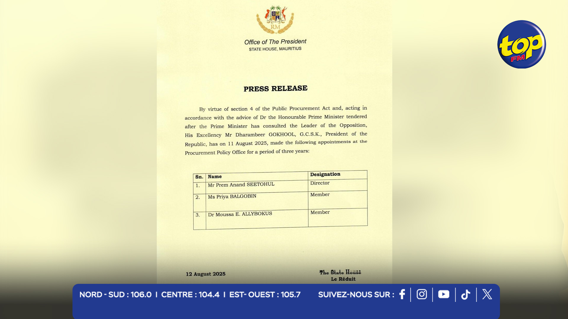 Procurement Policy Office Procurement Policy Office