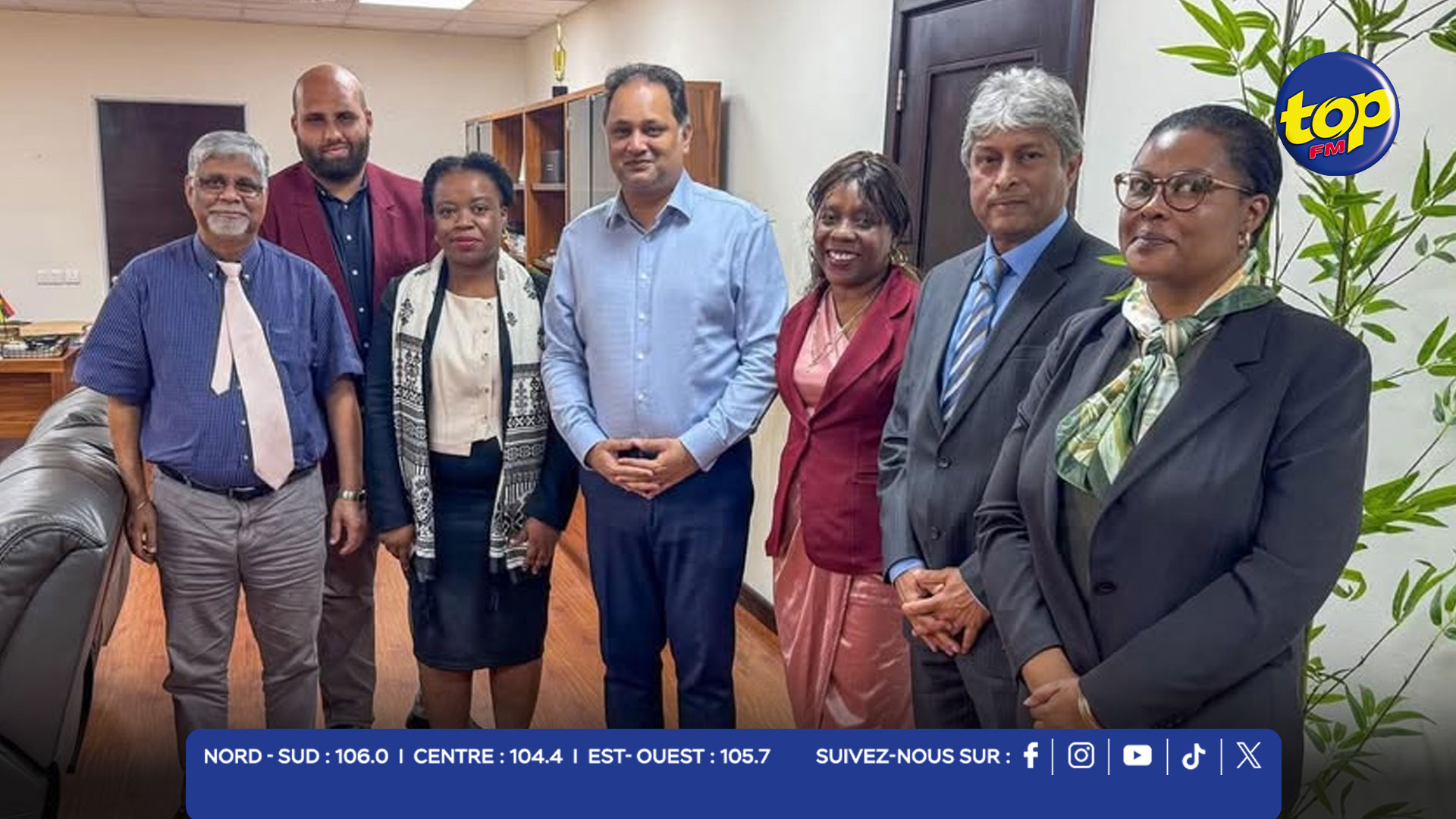 la Commissaire Agathe rencontre les ministres Ameer Meea et Navarre-Marie la Commissaire Agathe rencontre les ministres Ameer Meea et Navarre-Marie
