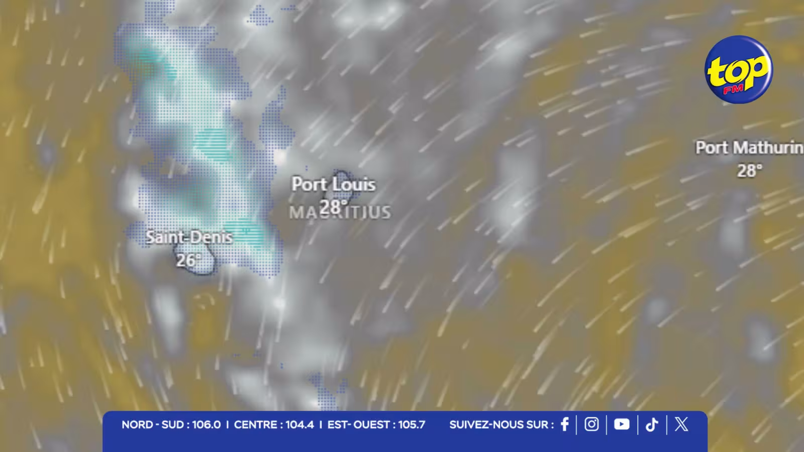 Météo : Des nuages actifs, liés à une zone d’instabilité, s’approchent du nord de l’île et influenceraient le temps local