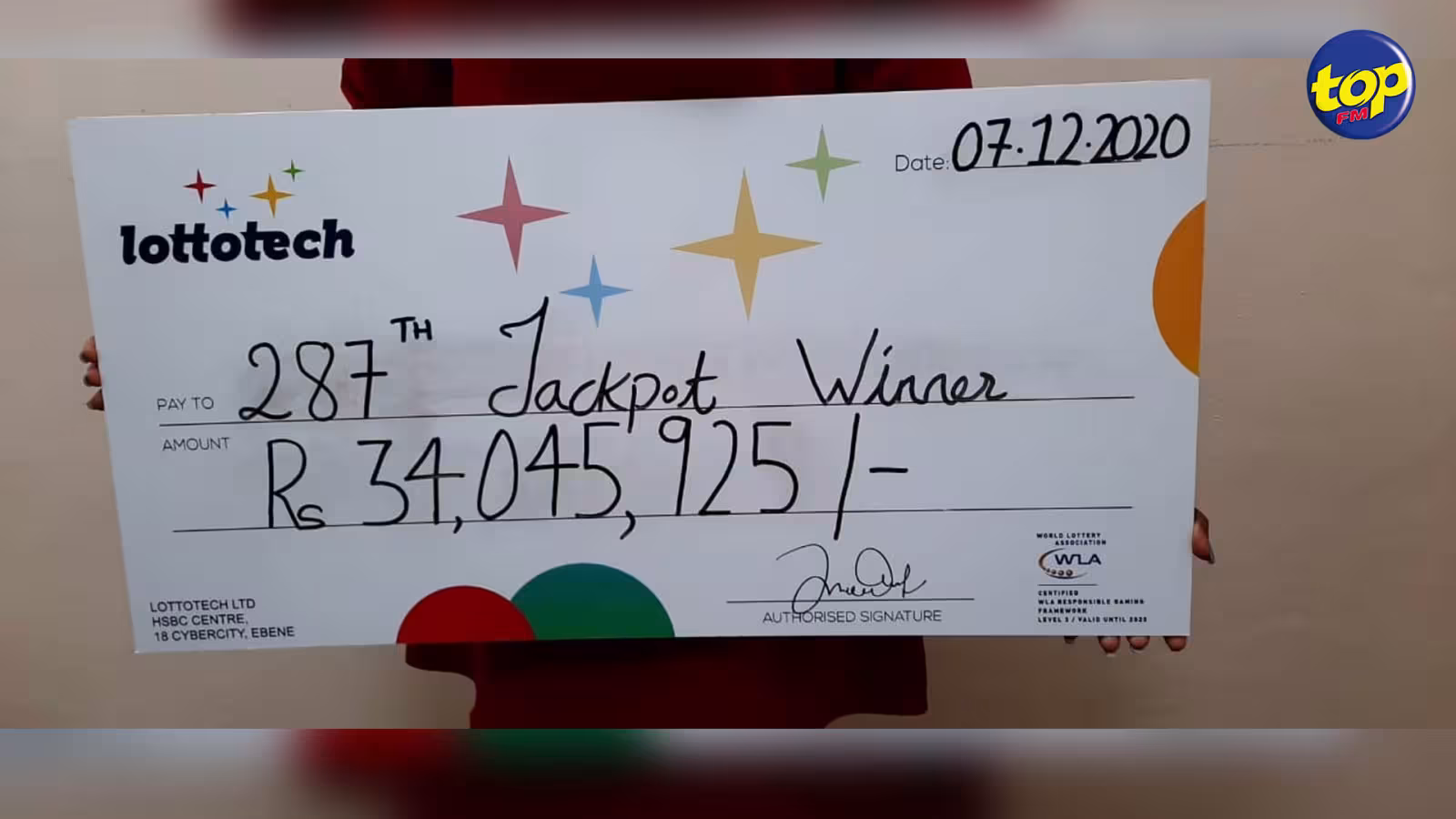 Loto: le jackpot de Rs 34 millions à une mère de famille
