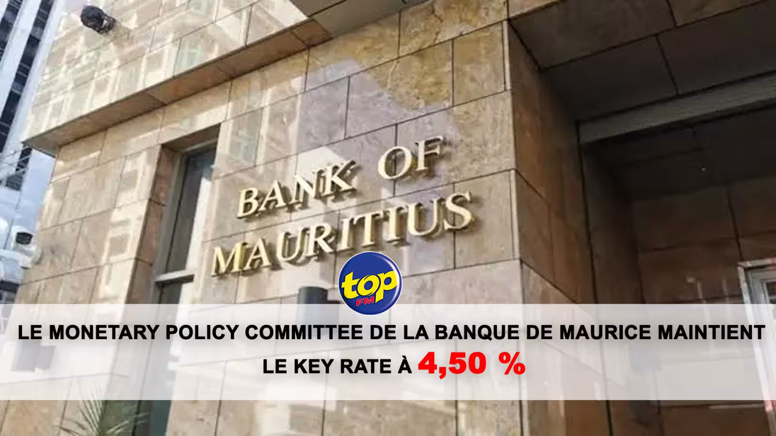 Economie : le Key rate (repo rate) maintenu à 4,5 %