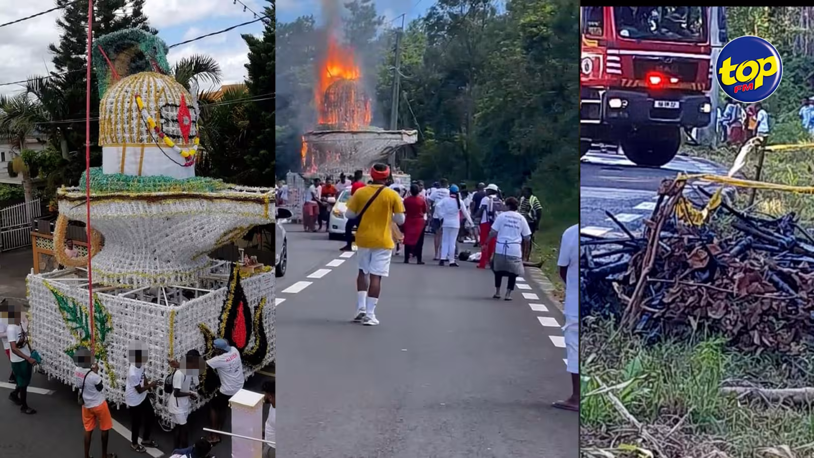À Mare Longue : Un kawar prend feu après avoir été en contact avec des fils de haute tension… plusieurs blessés graves à déplorer