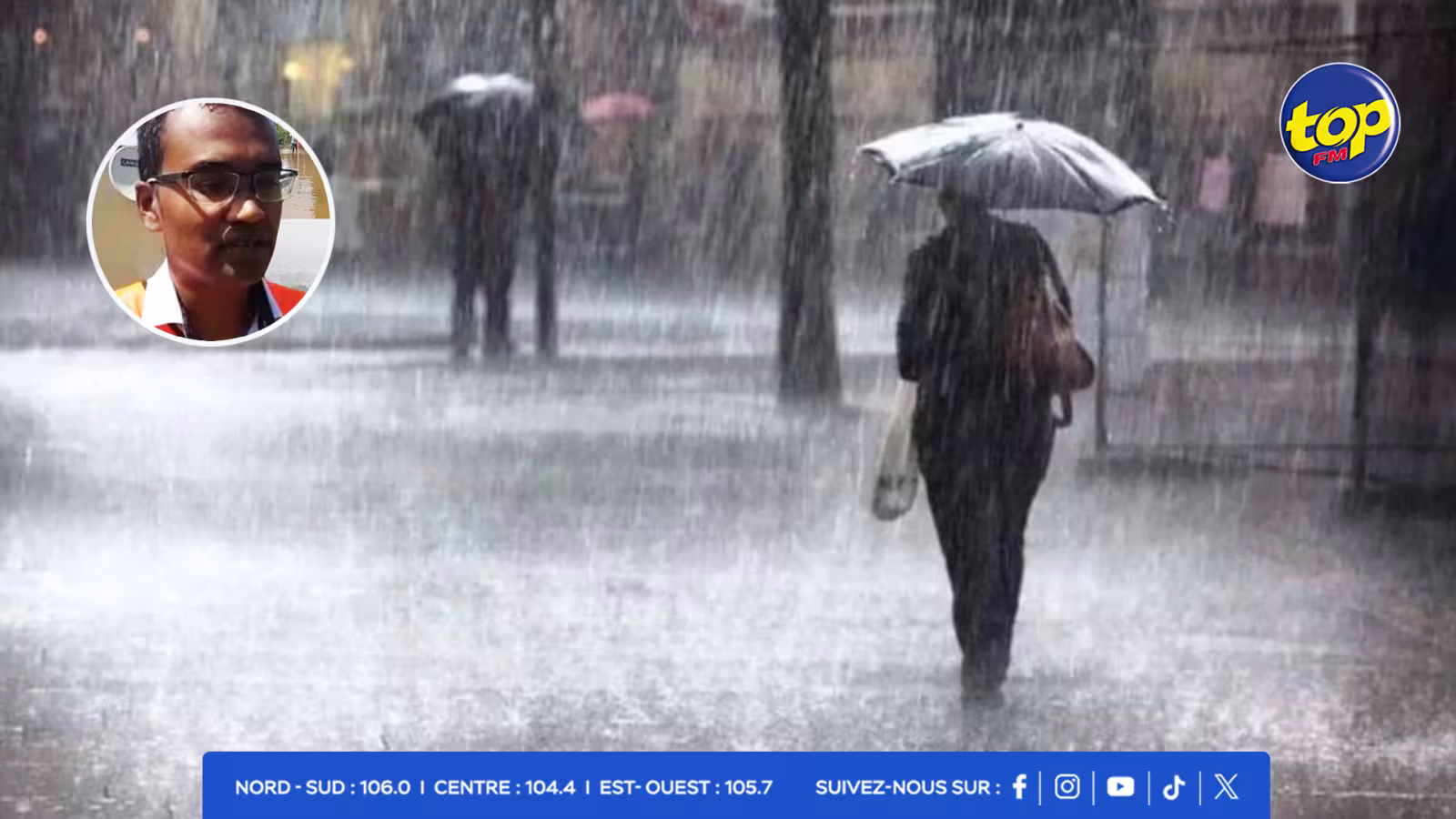 L’avis de fortes pluies maintenu jusqu’à 18 heures ce vendredi : de grosses averses s’abattent notamment sur Port-Louis, Flic en Flac, et Vacoas