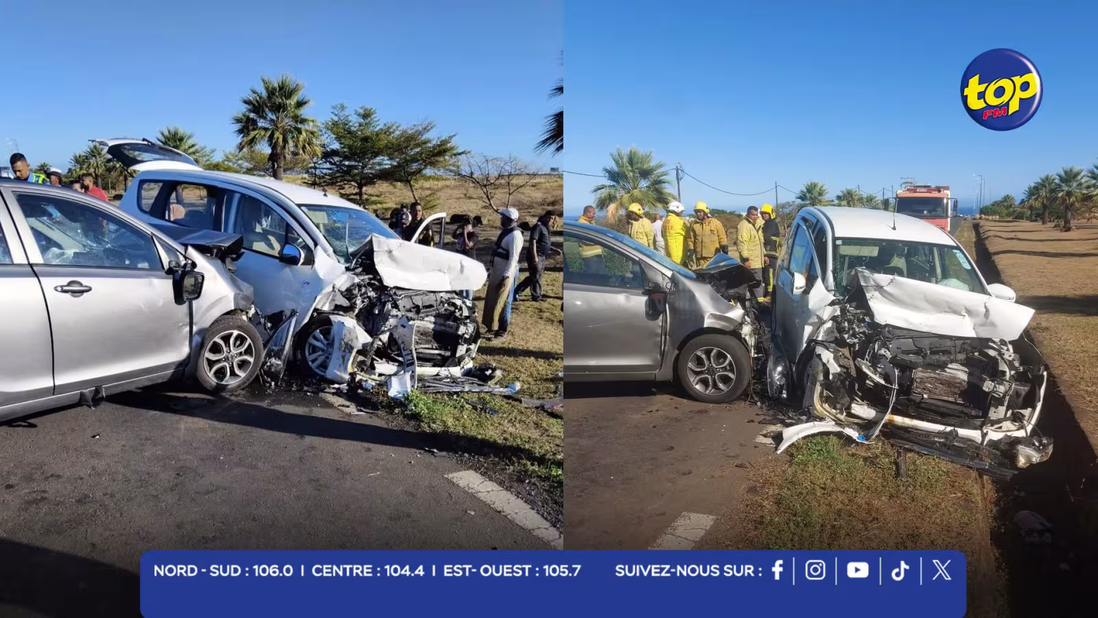Accident à Flic-en-Flac