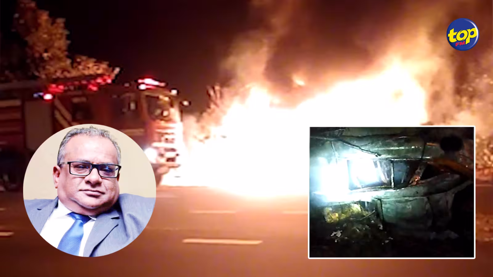 Accident à Mapou aux petites heures ce matin : Lobin Unmole meurt carbonisé au volant de sa voiture