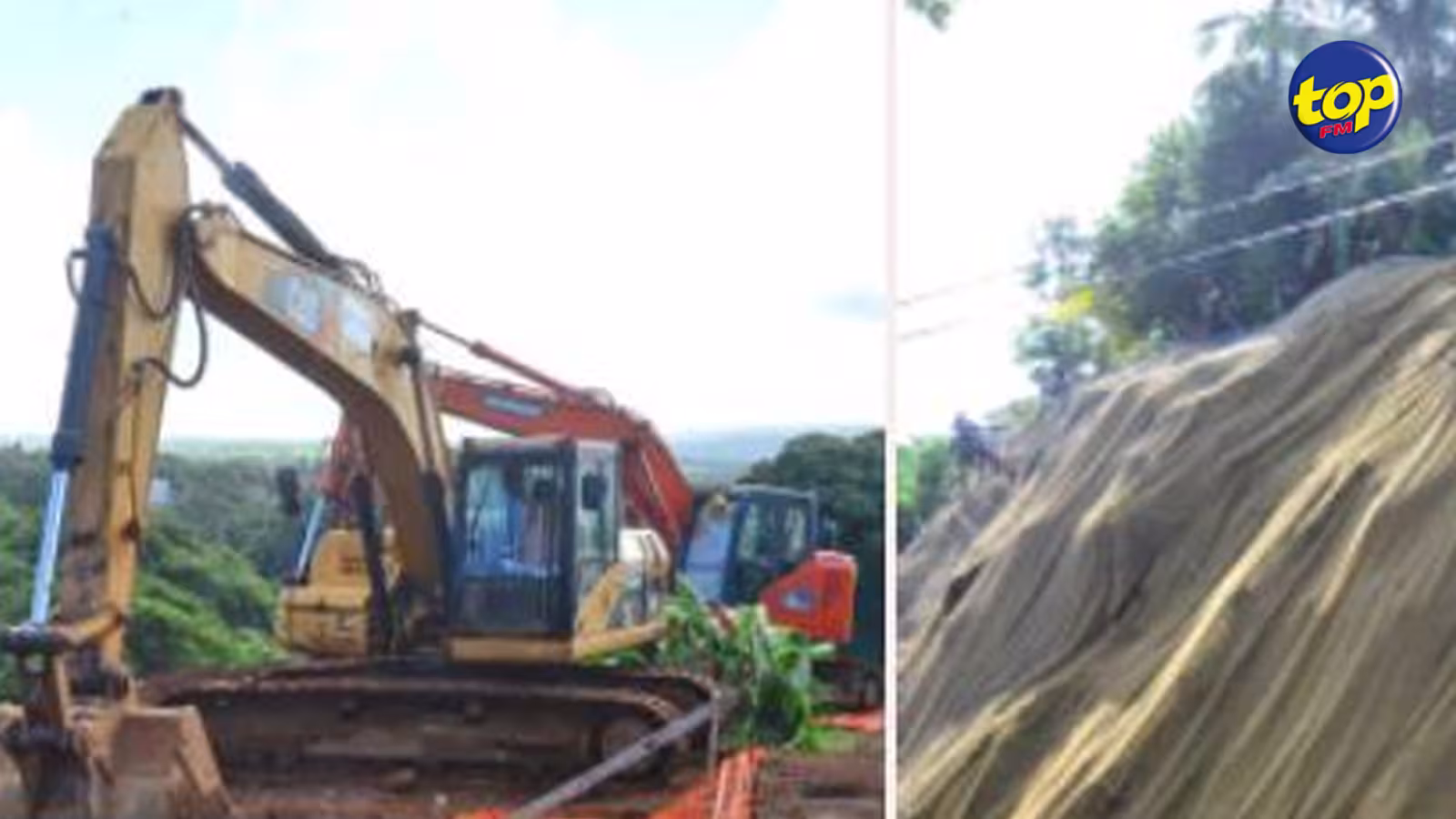 Constructions au Batelage à Souillac : ”attention qui le travail ki pe fer enbas, pou protez la route, li pas dans 1 facon vine cree des problemes pour la route den haut” souligne Vela Gounden, ex-president de village de Souillac