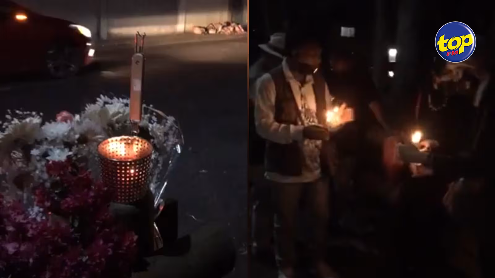 Covid-19 : candlelight en homage aux personnes décédées de la Covid-19 devant l’hôpital ENT