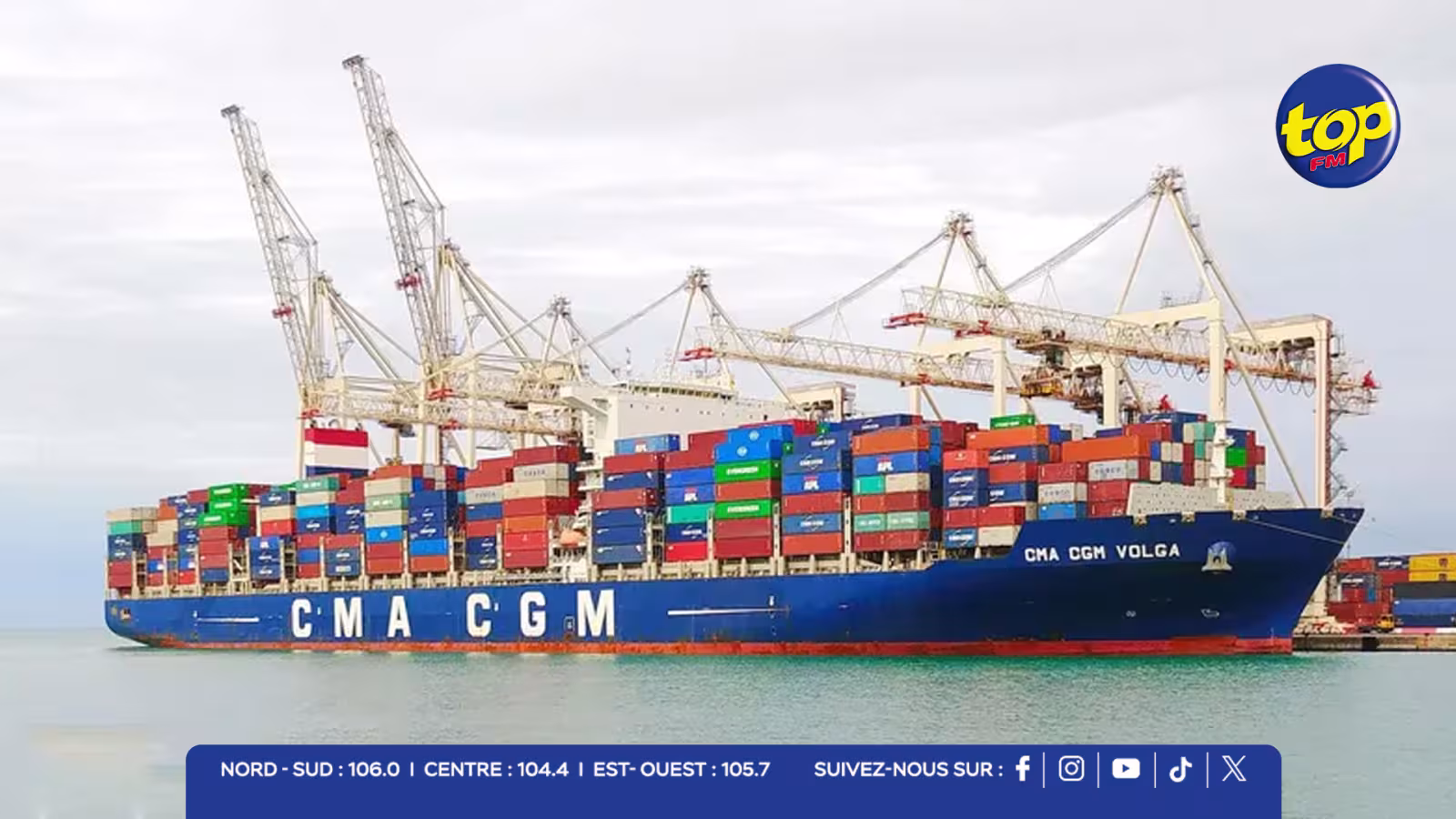 Retard du CMA CGM Volga : l’escale à Port-Louis reportée en raison de délais au terminal de Durban