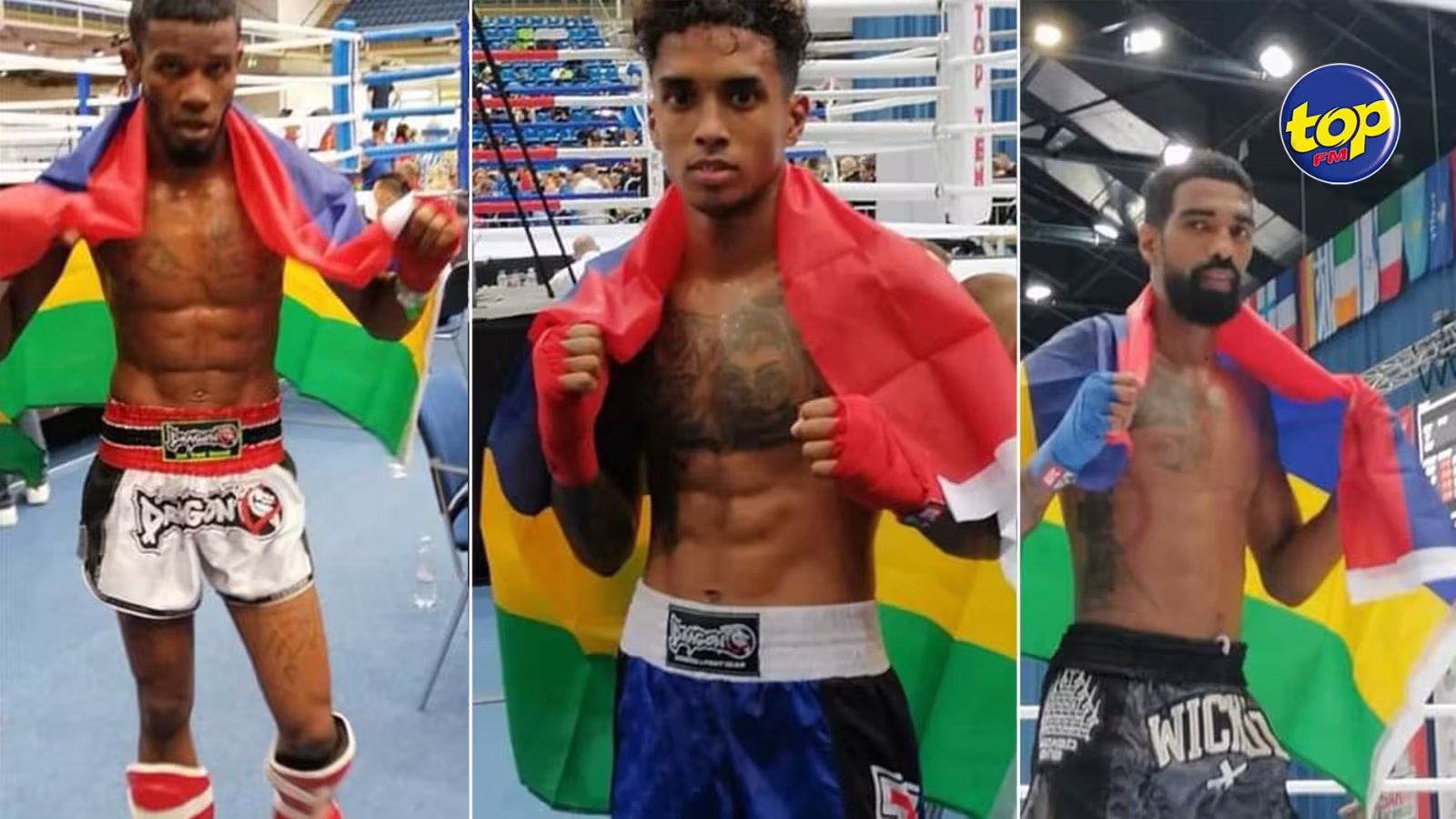 Maurice à l’honneur à la coupe du monde de Kick-boxing en Hongrie : Les mauriciens Warren Robertson, Cedrick Dinally et Fabrice Bauluck champions du monde