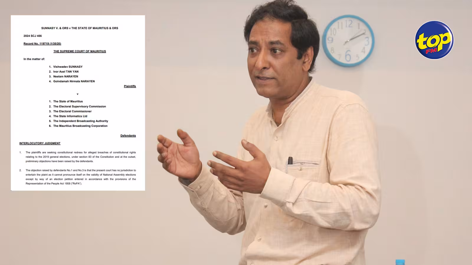 Les élections de 2019 contestées : la Cour suprême rejette la plainte constitutionnelle de Dev Sunassy et consorts