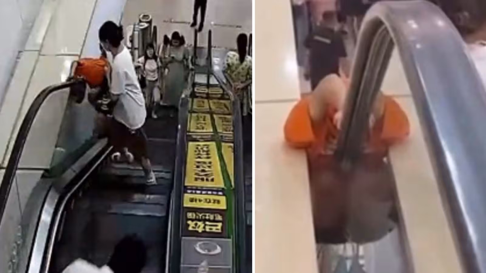 Faire le con sur un escalator peut causer de graves blessures