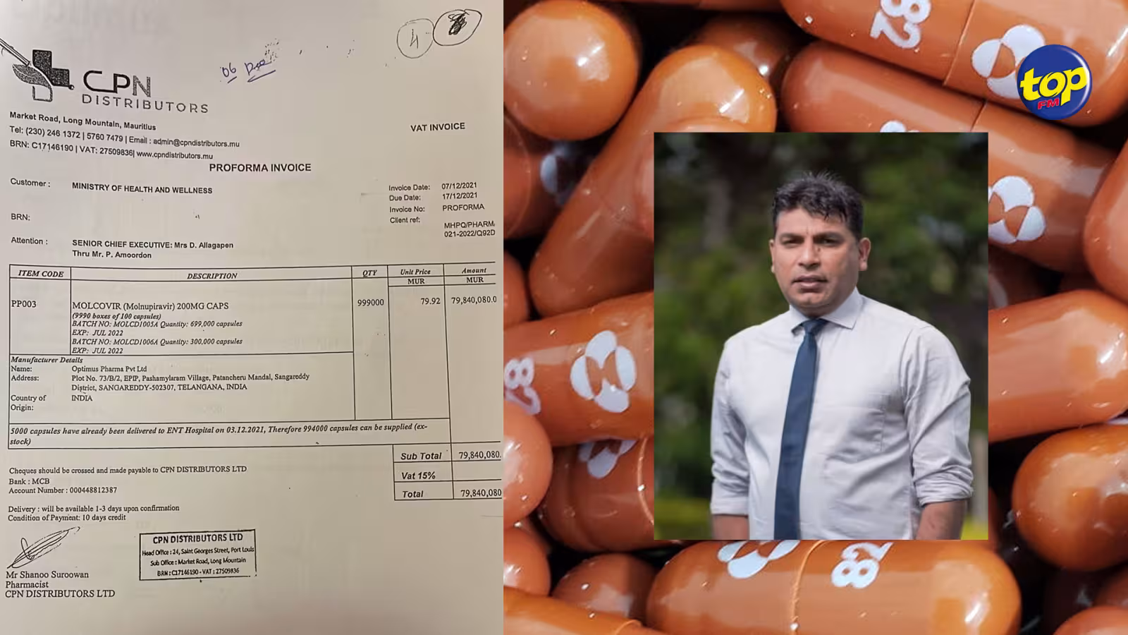 Scandale allégué autour de l’achat de Molnupiravir : « 5 000 comprimés avaient déjà été livrés à l’hôpital ENT depuis le 3 décembre dernier », affirme Eshan Juman