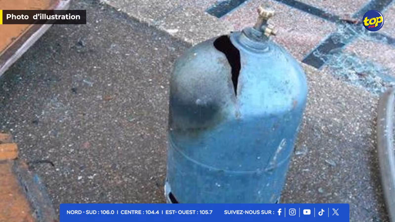Explosion d’une bonbonne de gaz