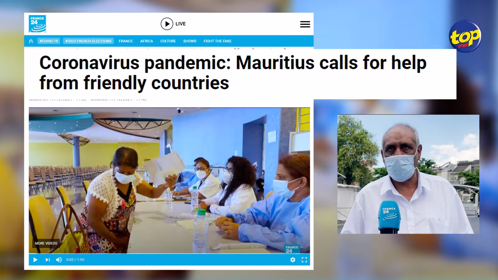 « Maurice appelle les pays amis à l’aide », l’île de la Réunion a répondu à l’appel en expédiant 100 tonnes d’oxygène liquide », titre France 24