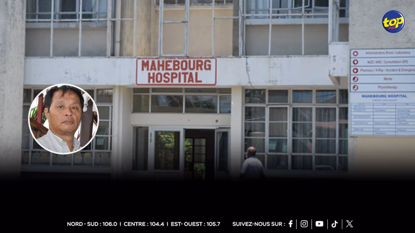 Georges Ah Ya entame une manifestation pacifique devant l'hôpital de Mahébourg