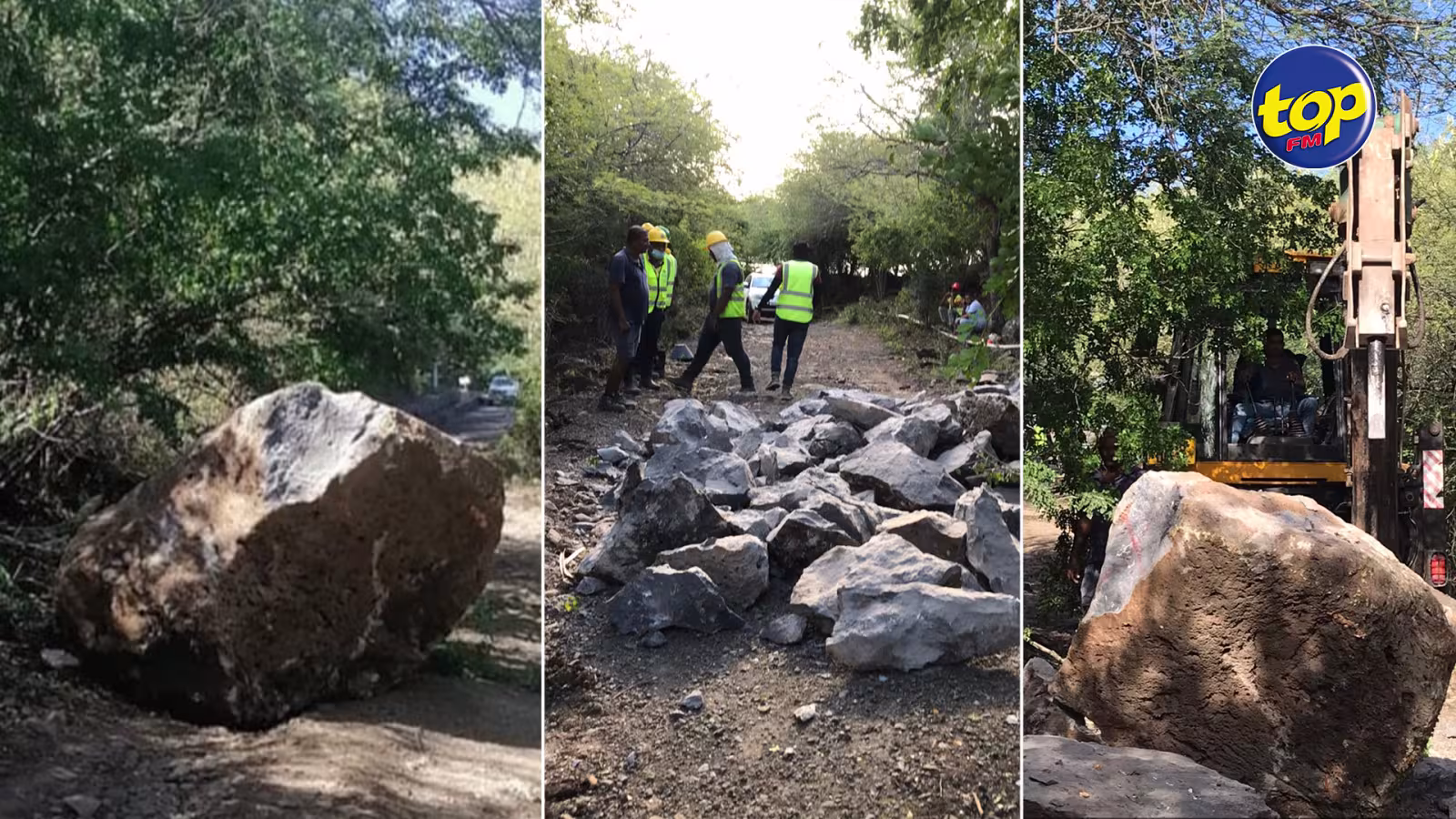 Projet de villa de luxe sur la montagne La Tourelle à Tamarin : Chute d’un rocher de plusieurs tonnes