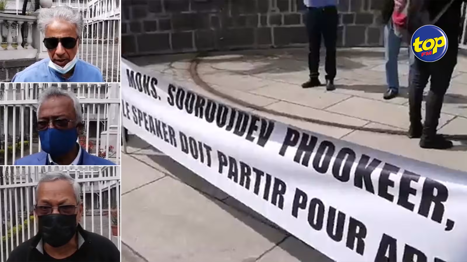 Devant la Government House ce matin : nouvelle manifestation des anciens parlementaires pour réclamer la réintégration d’Arvin Boolell et la révocation du Speaker