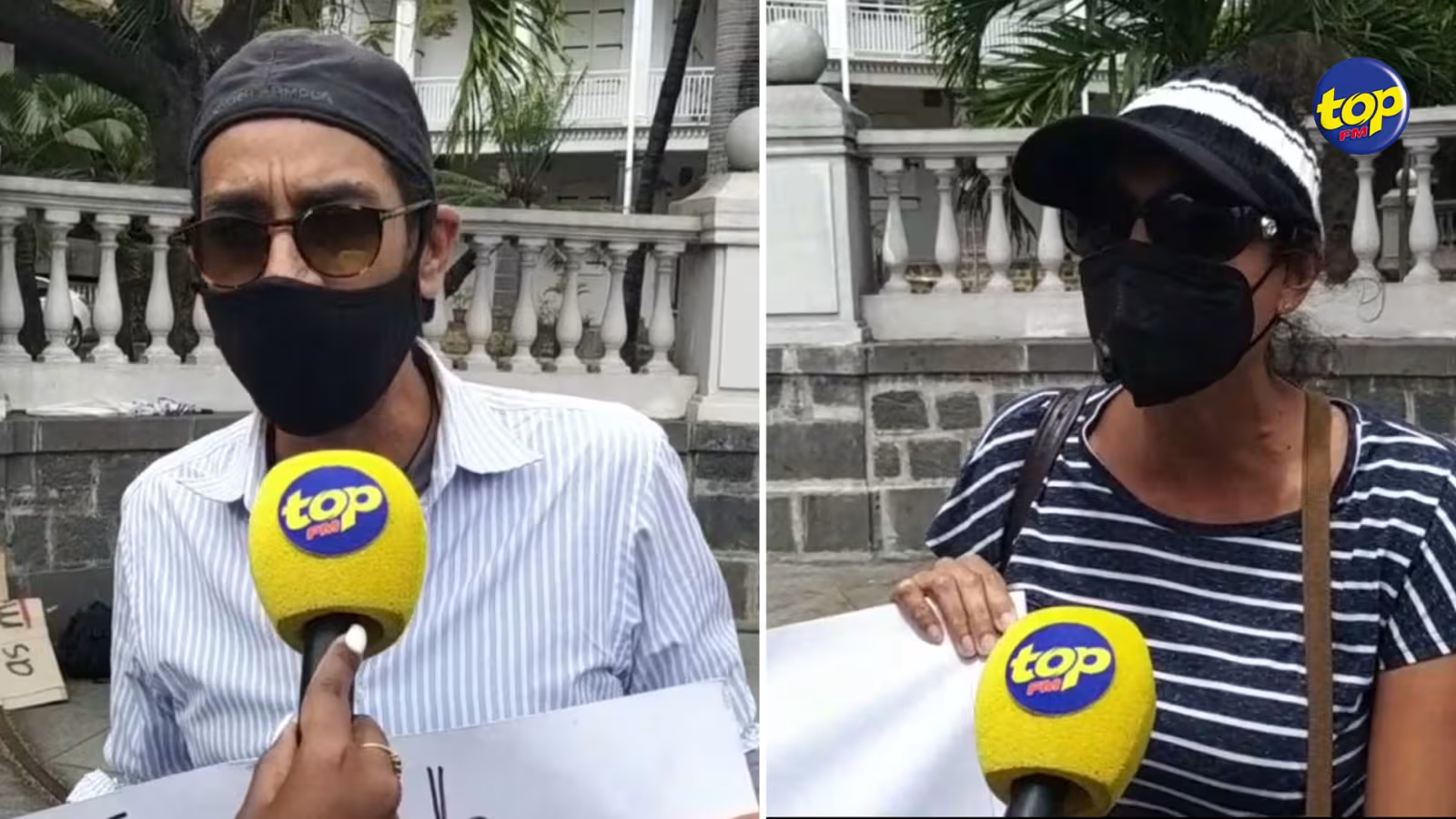 Devant la Government House ce matin : plusieurs manifestations pour dénoncer la mauvaise gestion de crise sanitaire