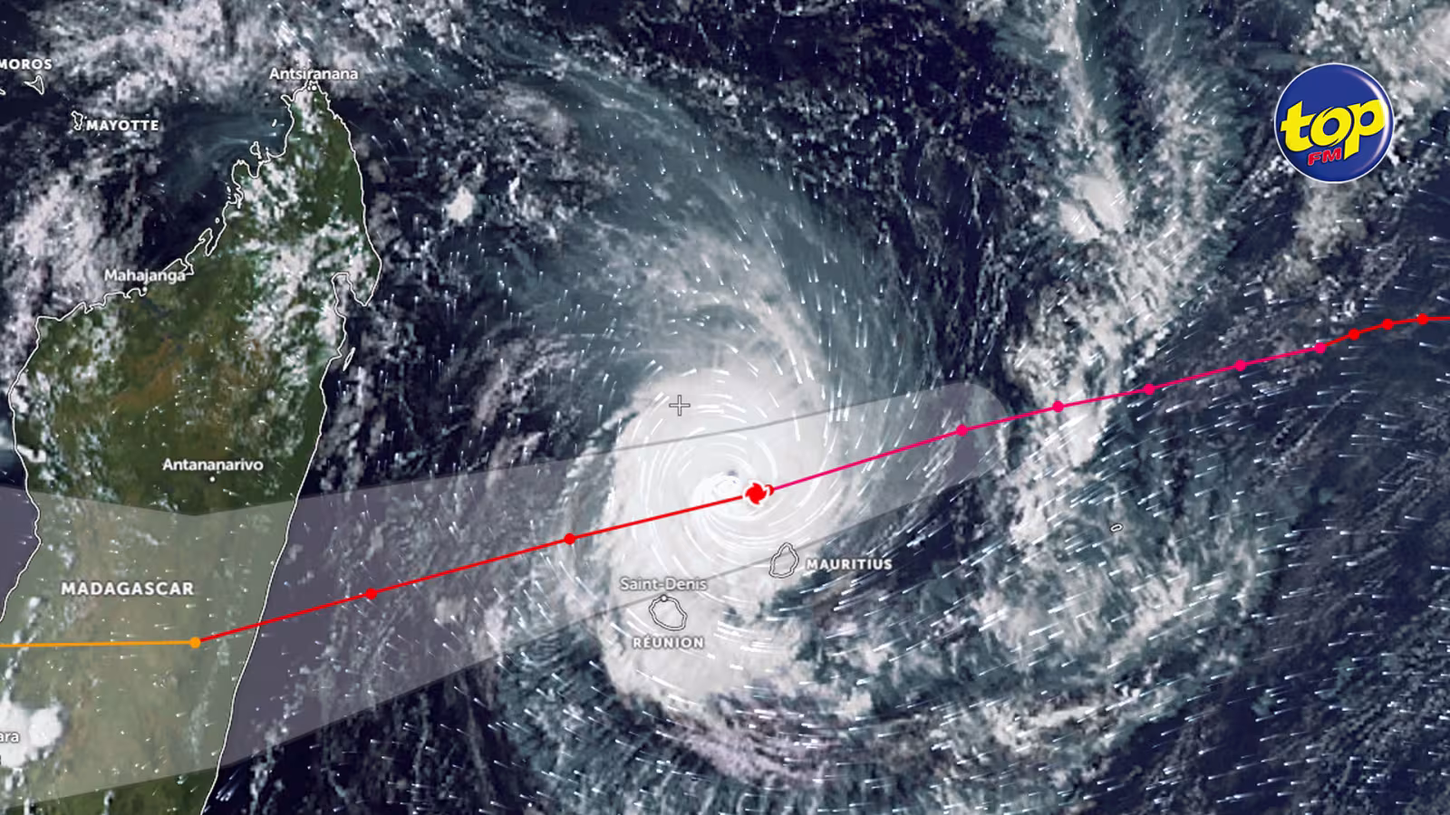 Cyclone tropical intense : L’alerte 3 maintenu, Freddy est passé à son point le plus rapproché de Maurice à 16 heures, soit à 120 kilomètres au nord de Grand Baie…