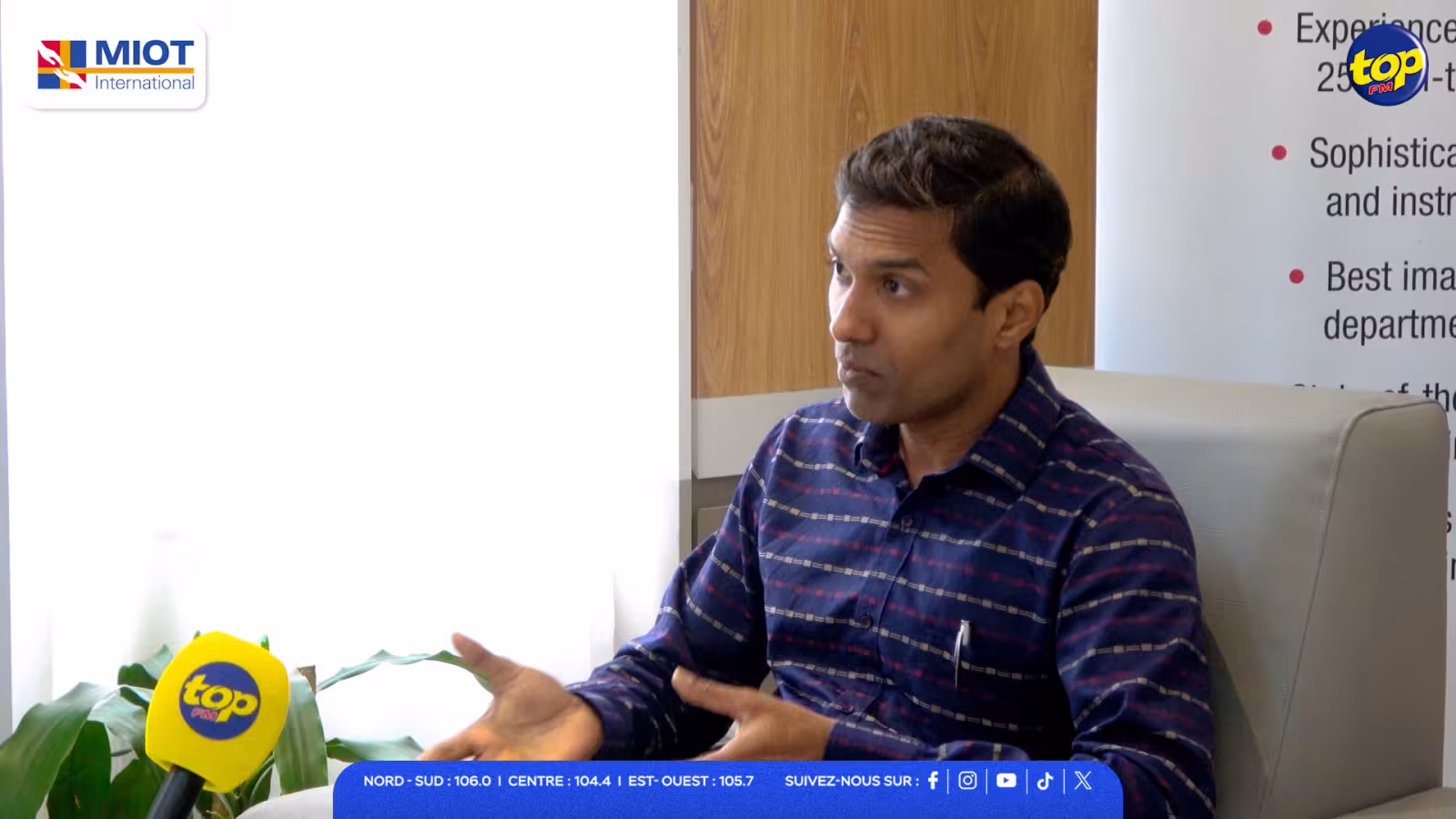 Sante : dans un développement significatif, le Madras Institute of Orthopaedics and Traumatology International (MIOT) est maintenant présent à Maurice. 