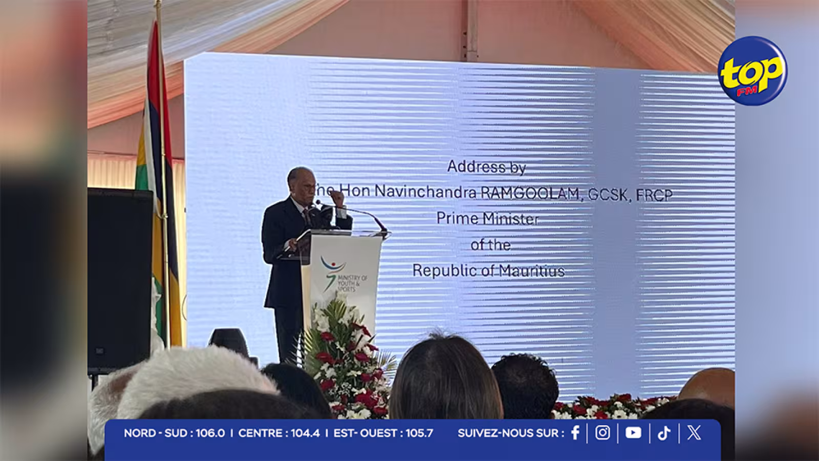 Inauguration du SSR Sports Complex à Triolet : « Nous ena enn détermination pou fer sekibizin pou sanzpei-la, ek sa ou pou trouver sa », déclare le Premier ministre, le Dr Navinchandra Ramgoolam 