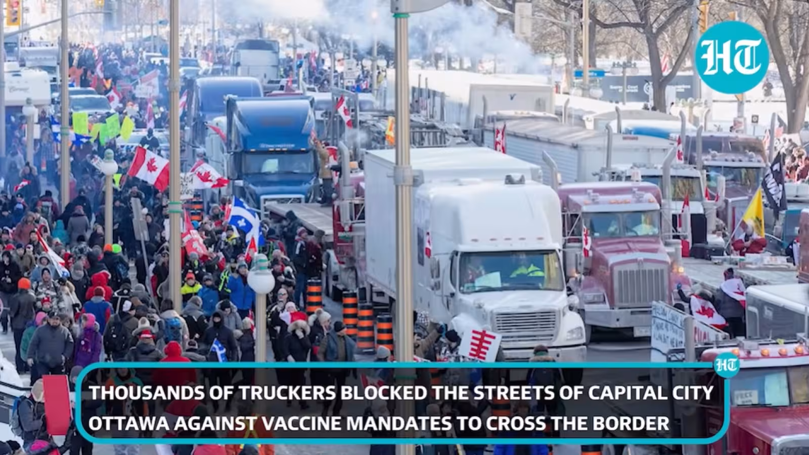 Justin Trudeau prend la fuite face à une manif monstre contre l’obligation vaccinale