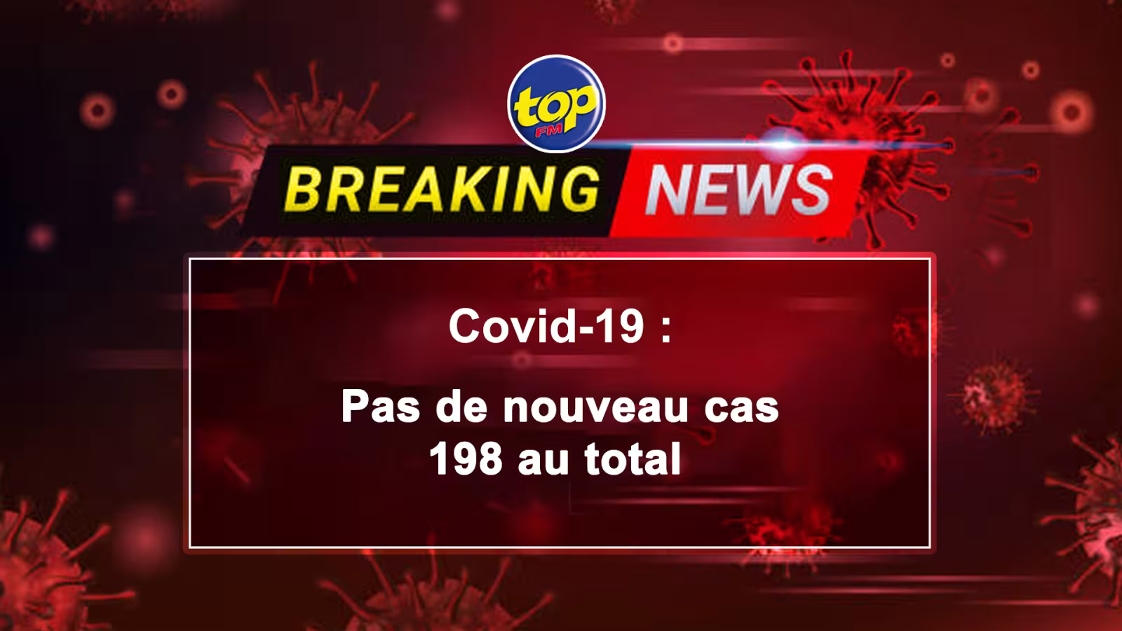 Covid-19 : Pas de nouveau cas en ce lundi 22 mars