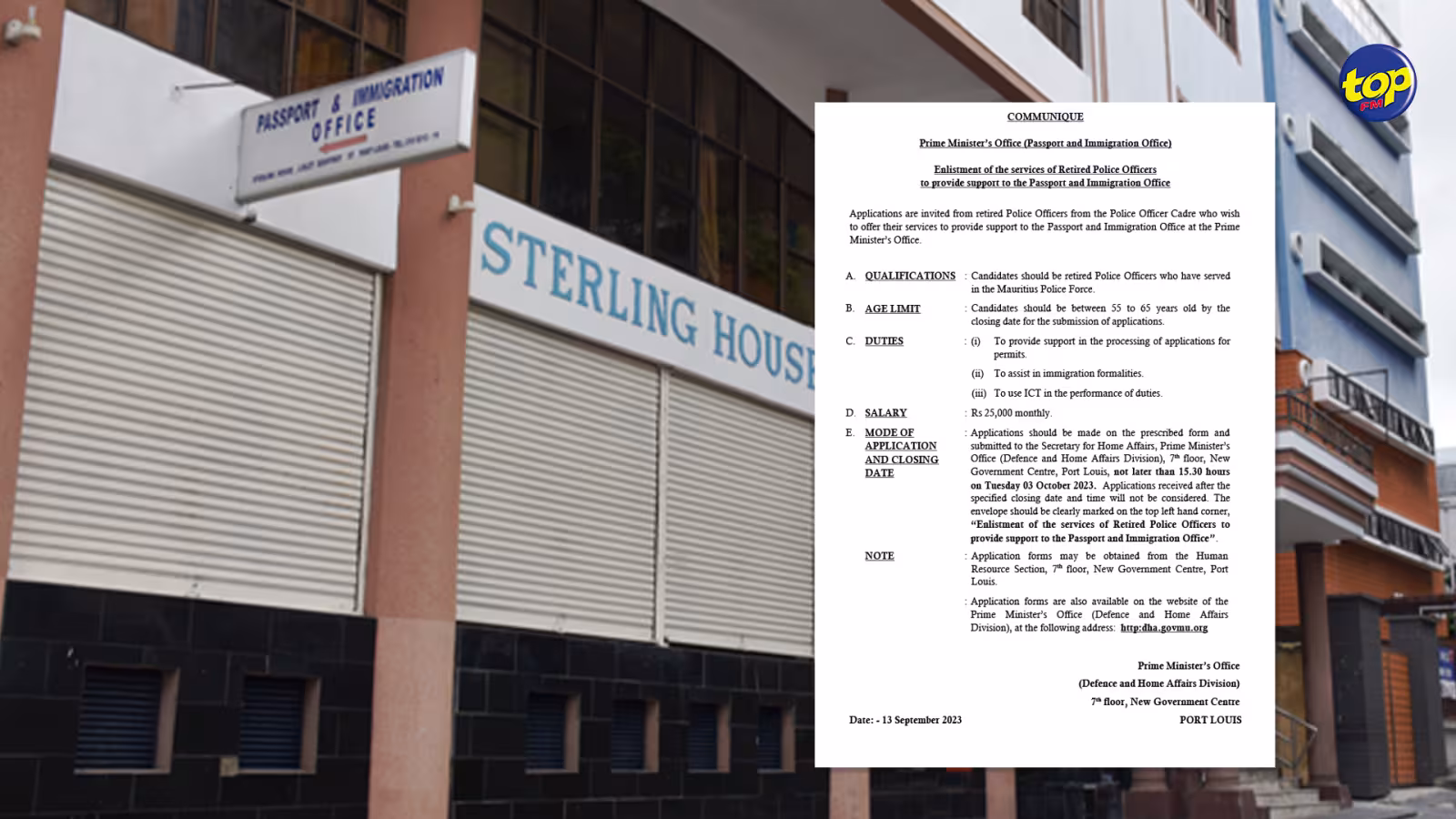 Recrutement des policiers à la retraite au Passport and Immigration Office : « Nu bizin créer travay, arret blok travay dans secteur public…nu bizin recrute bane jeunesse ki lor marché », soutient Narendranath Gopee