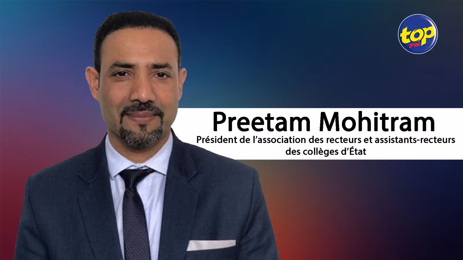 Transfert injustifié des recteurs dans les collèges d’État, Preetam Mohitram monte au créneau