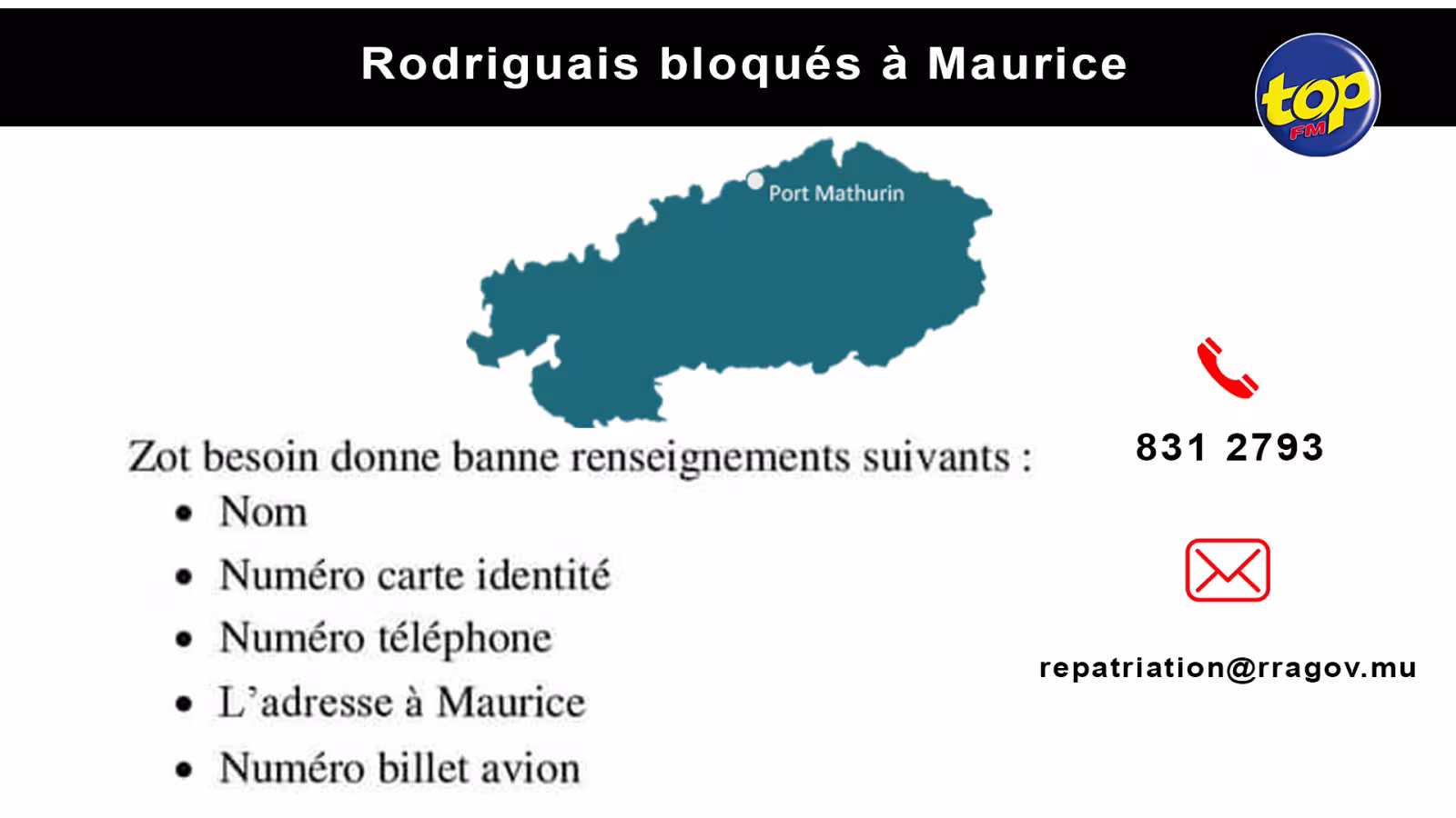 Rodriguais bloqués à Maurice : Le Bureau du Chef commissaire effectue un relevé