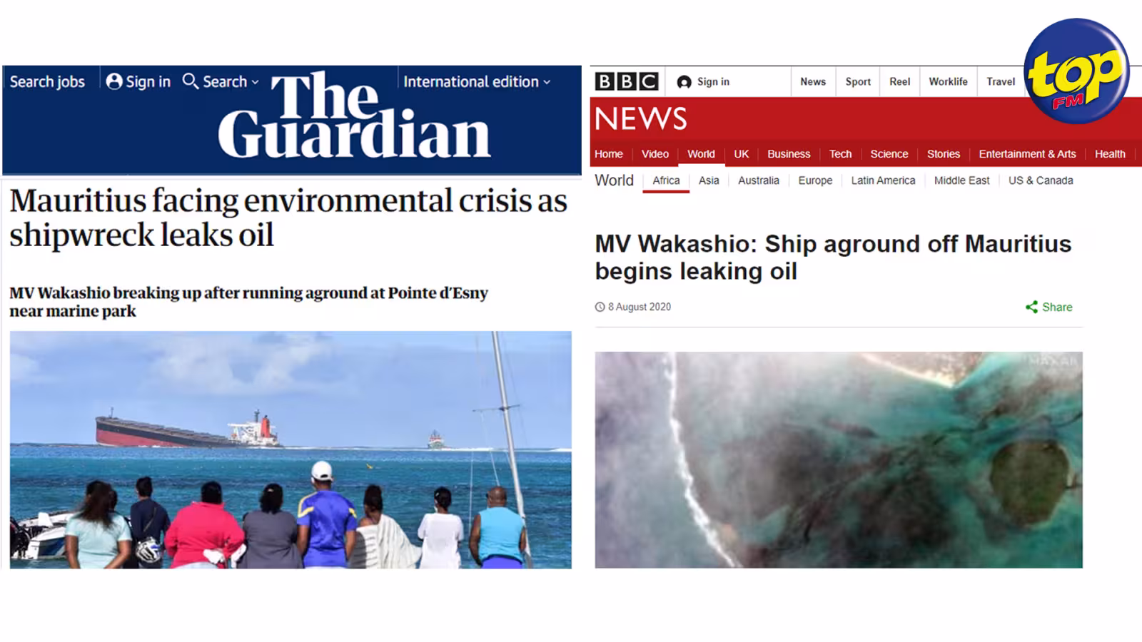 Drame écologique à Pointe d’Esny :  la presse internationale en fait état
