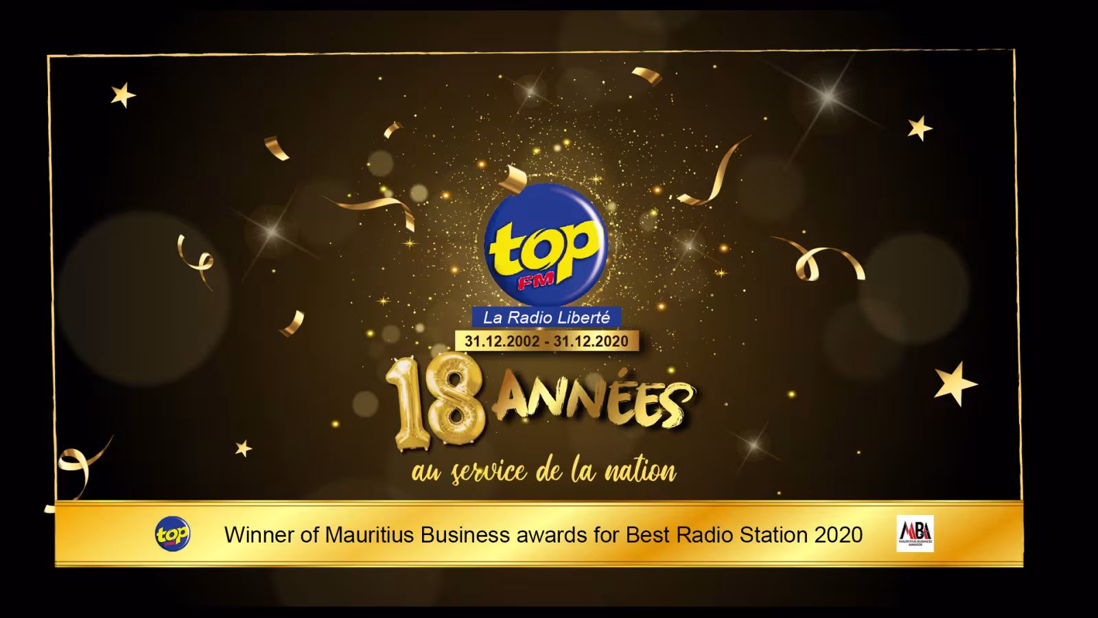 31 décembre 2002 – 31 décembre 2020 : 18 ans d’anniversaire de Top FM, plus que jamais numéro un dans le cœur des Mauriciens