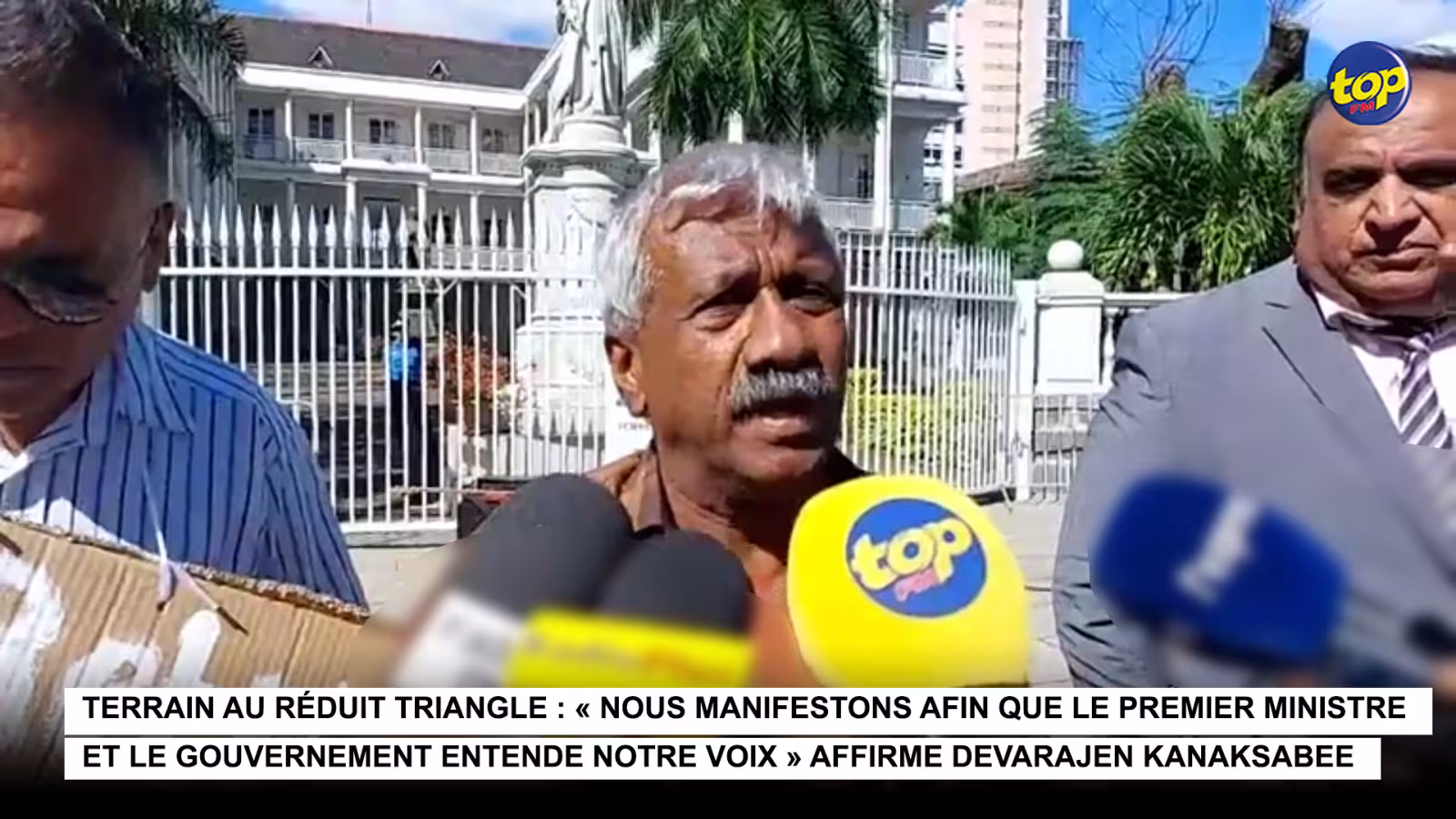 Terrain au Réduit Triangle : « Nous manifestons afin que le Premier ministre et le gouvernement entende notre voix », affirme Devarajen Kanaksabee, président du Mauritius Tamil Council