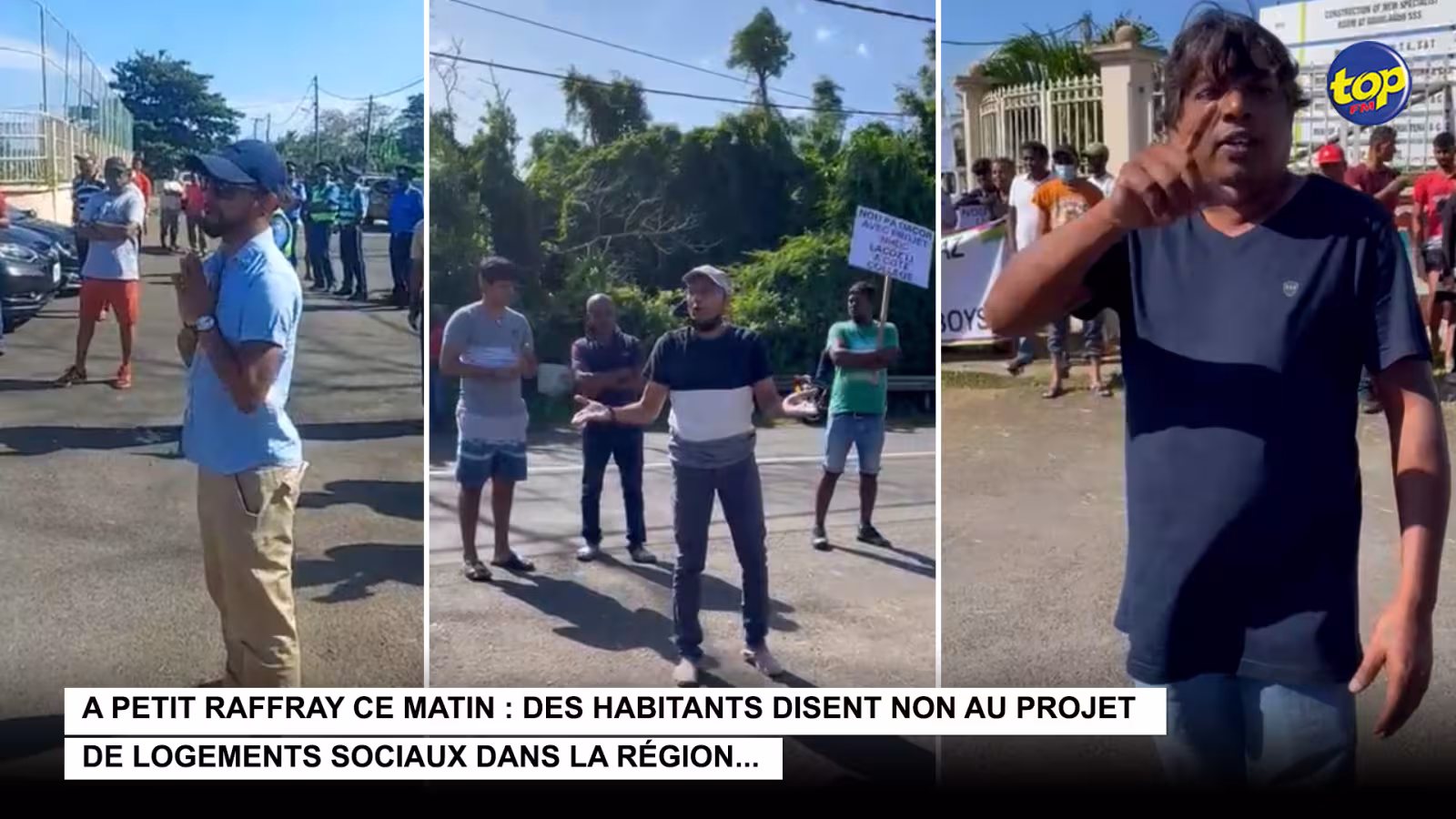 A Petit Raffray ce matin : Des habitants disent NON au projet de logements sociaux dans la région…