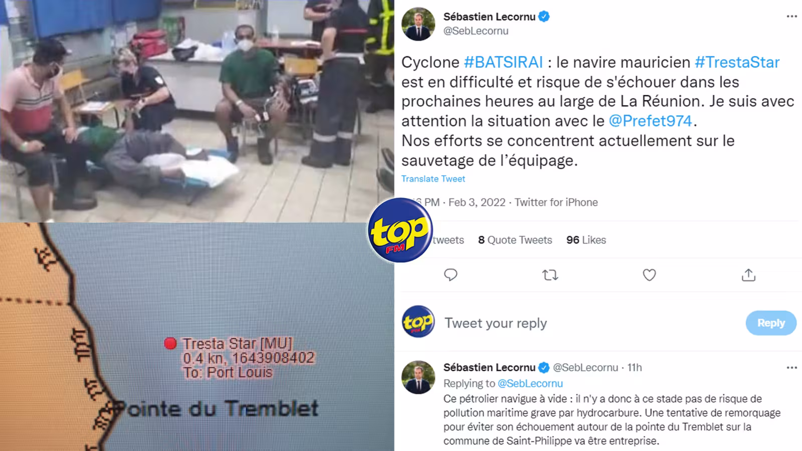 En difficulté au large de l’ile de la Réunion : Le pétrolier Tresta Star s’est échoué hier soir