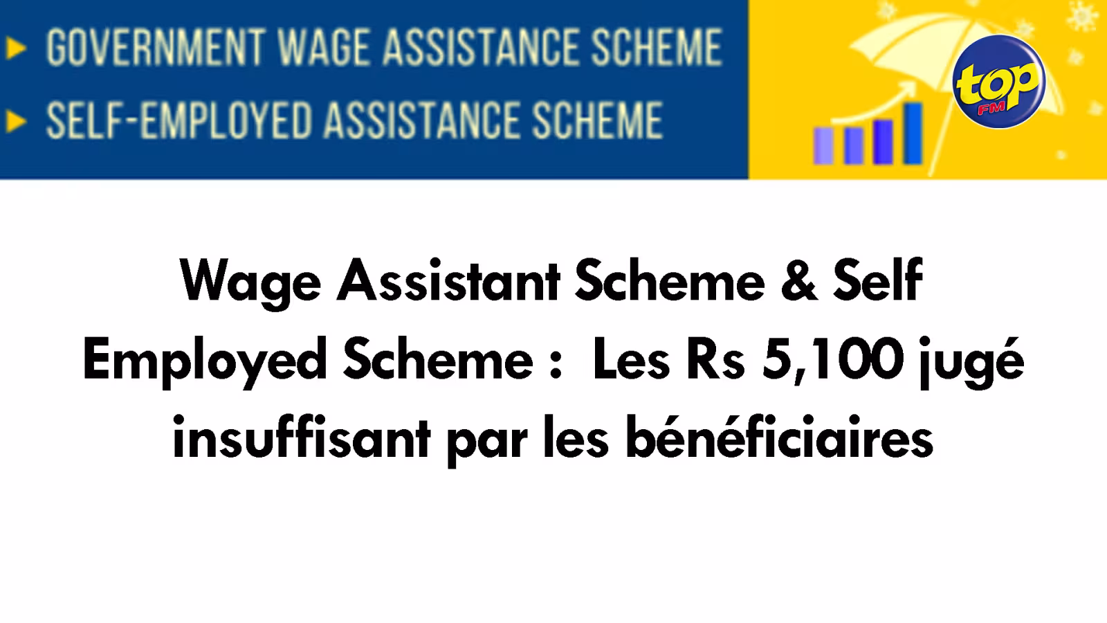Wage Assistant Scheme & Self Employed Scheme :  Les Rs 5,100 jugé insuffisant par les bénéficiaires