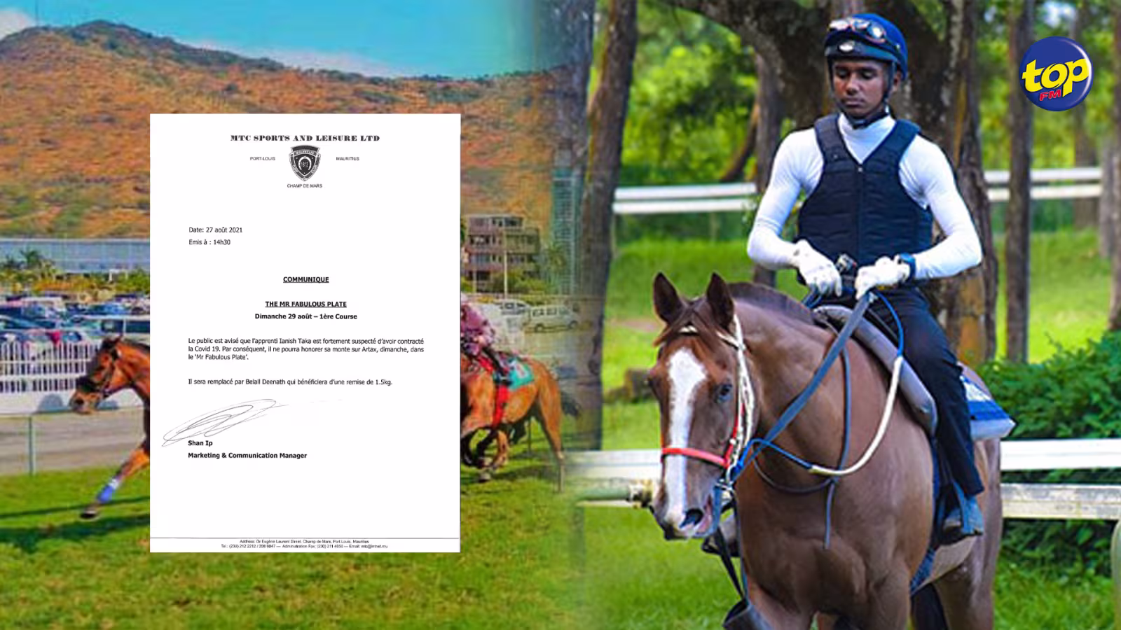 Soupçonné d’avoir été infecté par la Covid-19 : l’apprenti jockey Taka ne sera pas en selle ce dimanche