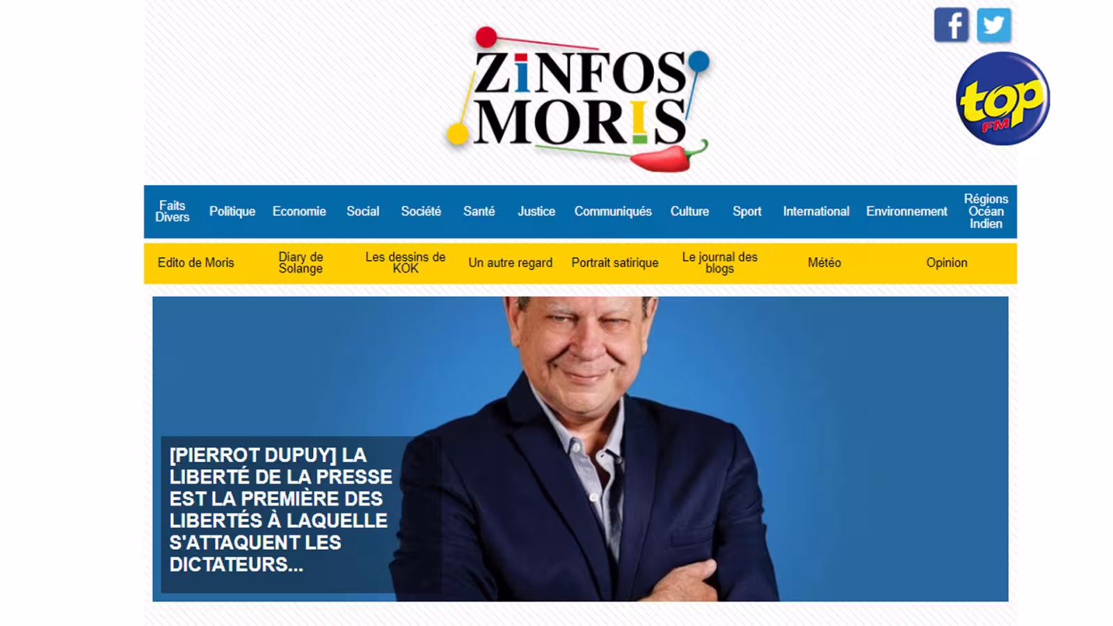 Le site Zinfos Moris partiellement inaccessible à Maurice : « S’en prendre à un journal, c’est ce qu’il y a de plus pire dans une démocratie », affirme son fondateur Pierrot Dupuy