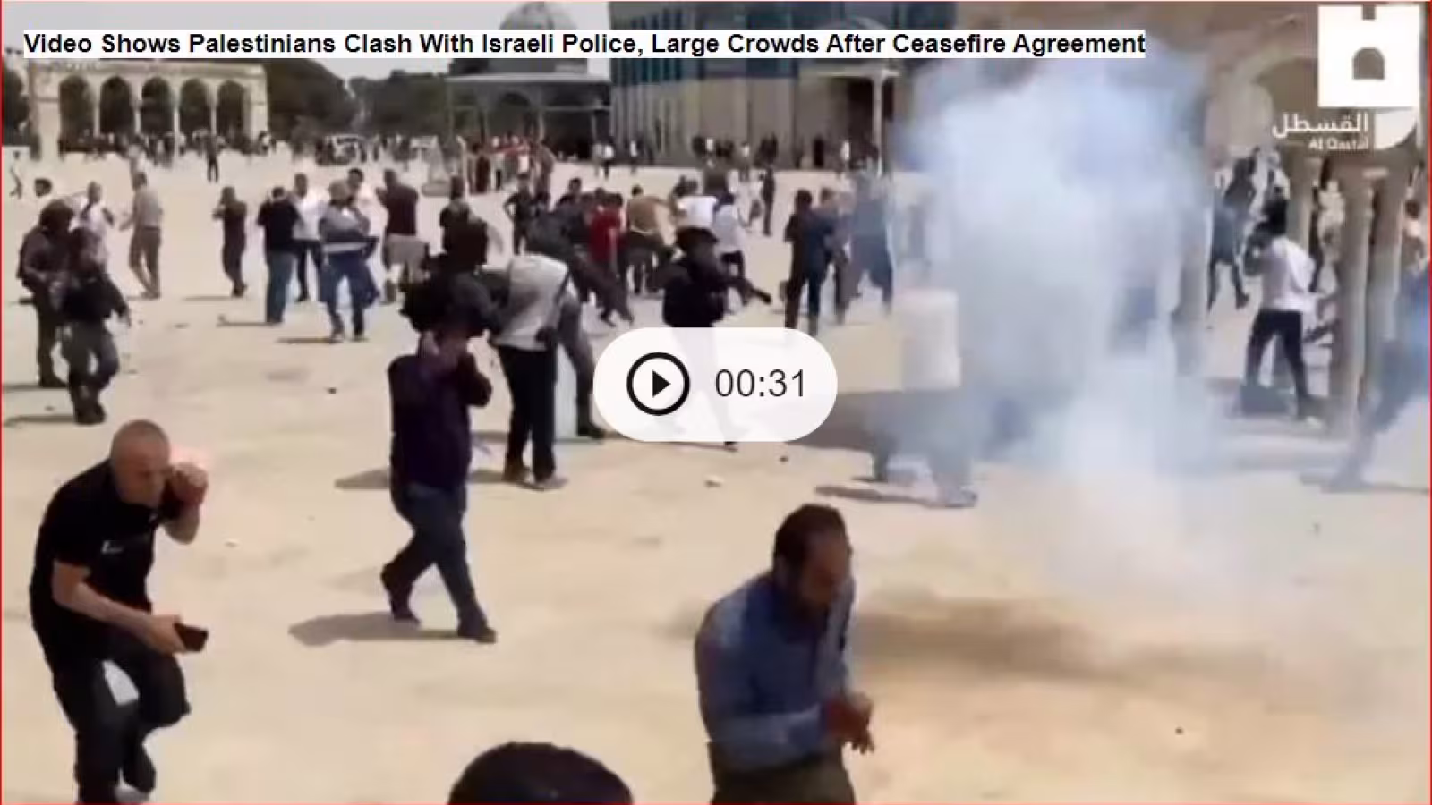 Nouveaux affrontements à Al-Aqsa peu après l’annonce du cessez-le-feu
