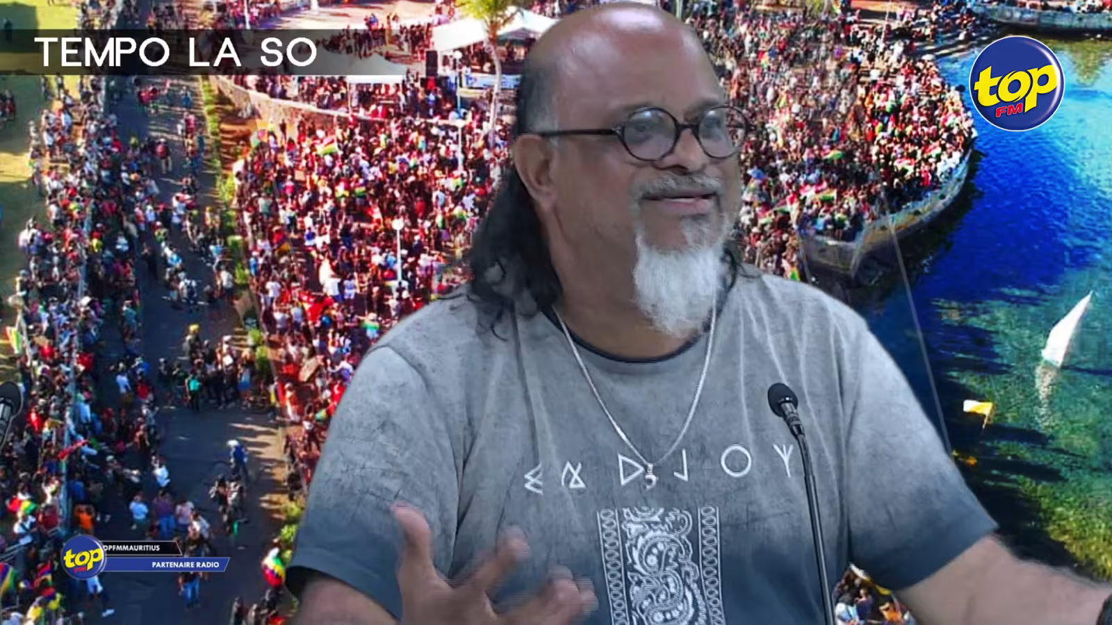Marche pacifique de Mahébourg : ‘gouvernement inn fail, c’est ene nouvo pays ki p né’, affirme Ashok Subron