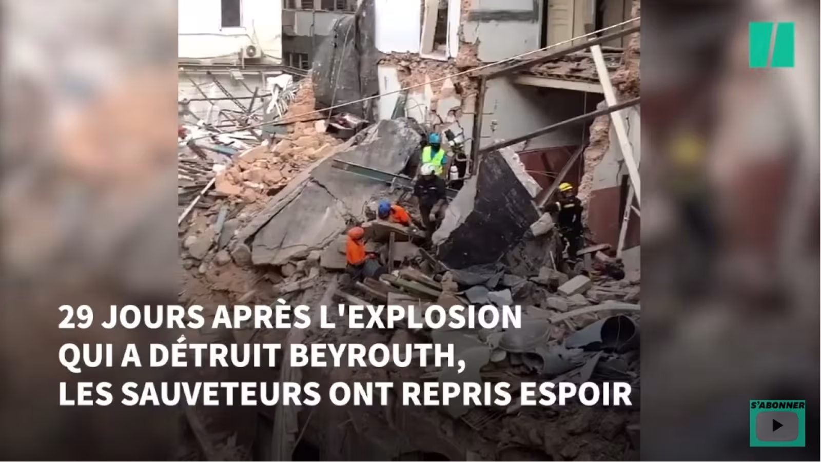 Explosion de Beyrouth : les secouristes détectent des signes de vie sous les décombres