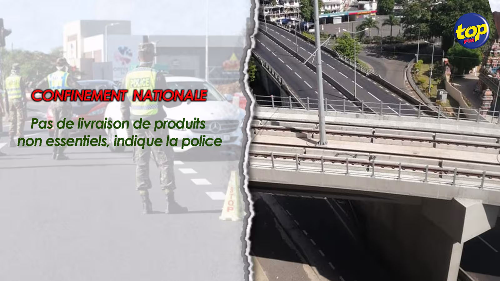 Confinement National : Pas de livraison de produits non essentiels, indique la police