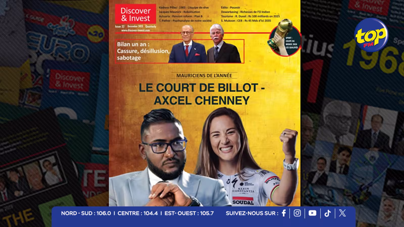 Publication : Discover & Invest consacre Axcel Chenney et Kimberley Le Court Pienaar Mauriciens de l’Année