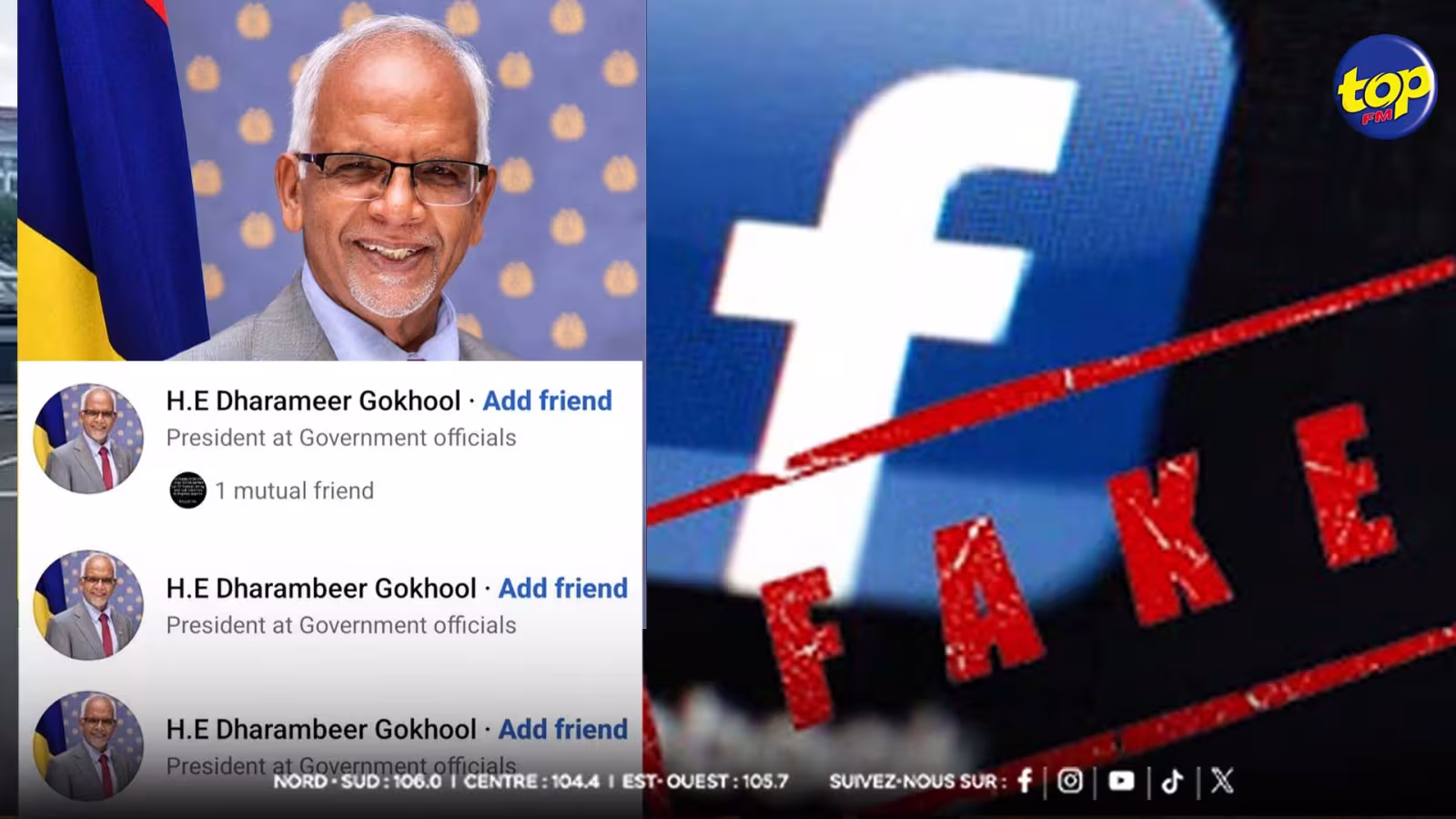 Cyberusurpation : des faux comptes au nom du président de la république signalée sur Facebook