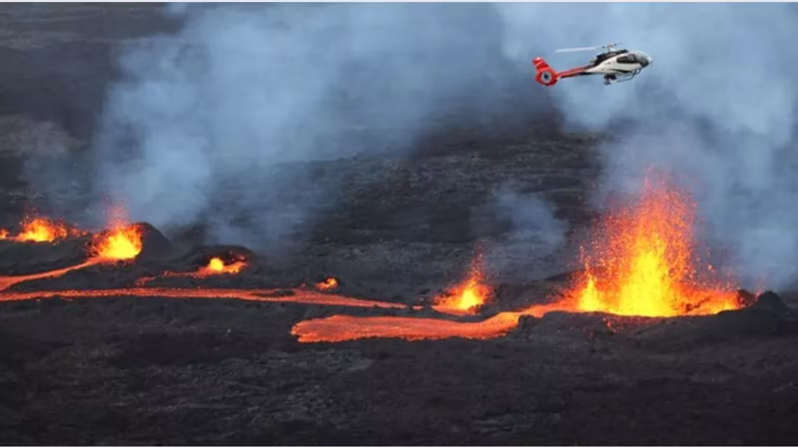 Le Piton de la Fournaise en éruption depuis hier