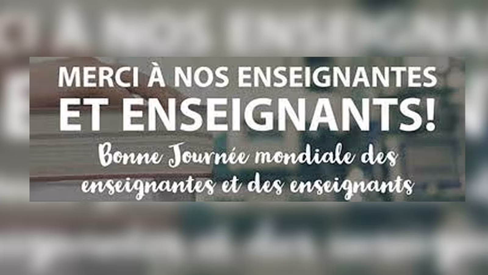 Journée Mondiale des enseignantes et des enseignants