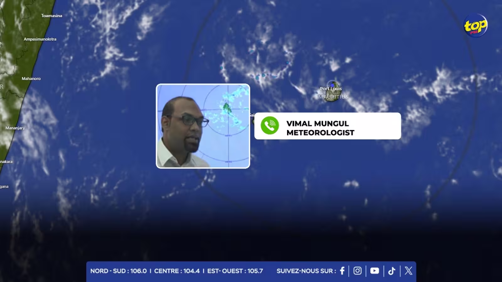 Maurice sous un temps instable avec risque de fortes pluies selon les prévisions météo