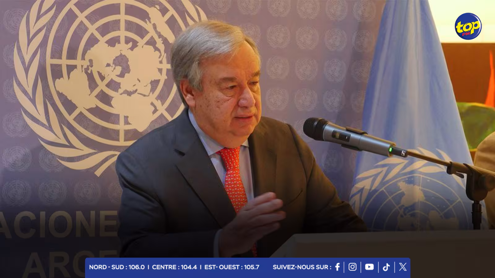 Le chef de l'ONU lance un «SOS mondial» sur la montée des eaux dans le Pacifique