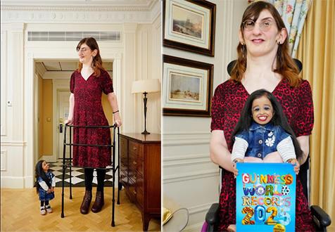 quand la femme la plus grande rencontre celle qui est la plus petite du monde